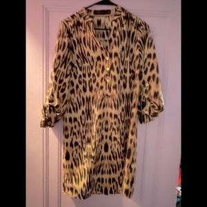 The Limited long sleeve leopard print dress